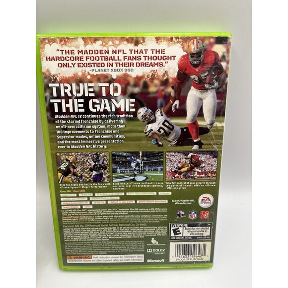 Madden NFL 12 (Microsoft Xbox 360, 2011) Complete Tested - Picture 4 of 7
